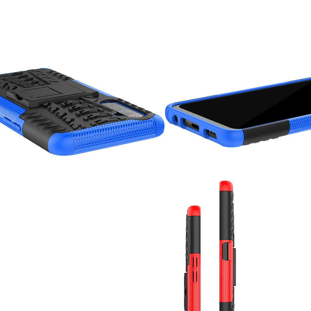 Защита от Kickstand Cool Tire PC + TPU Combo Phone Cople Для Realme 6 - Черный