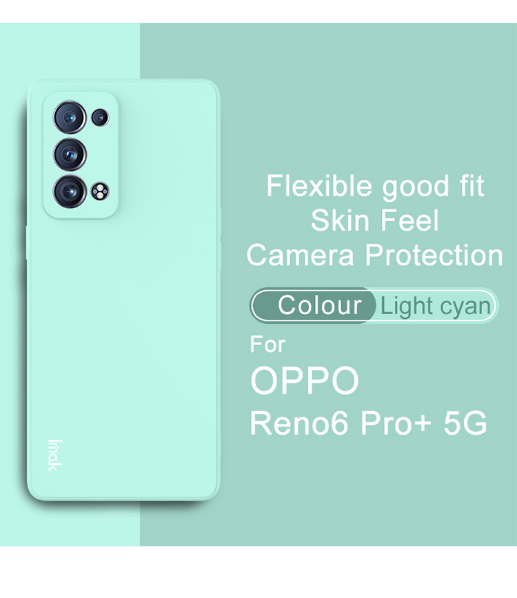 IMAK UC-4 Series Soft TPU Flexible Straight Frame Cell Telephone Case Pour Oppo Reno6 Pro + 5G / Pro 5G (Snapdragon) - le Noir