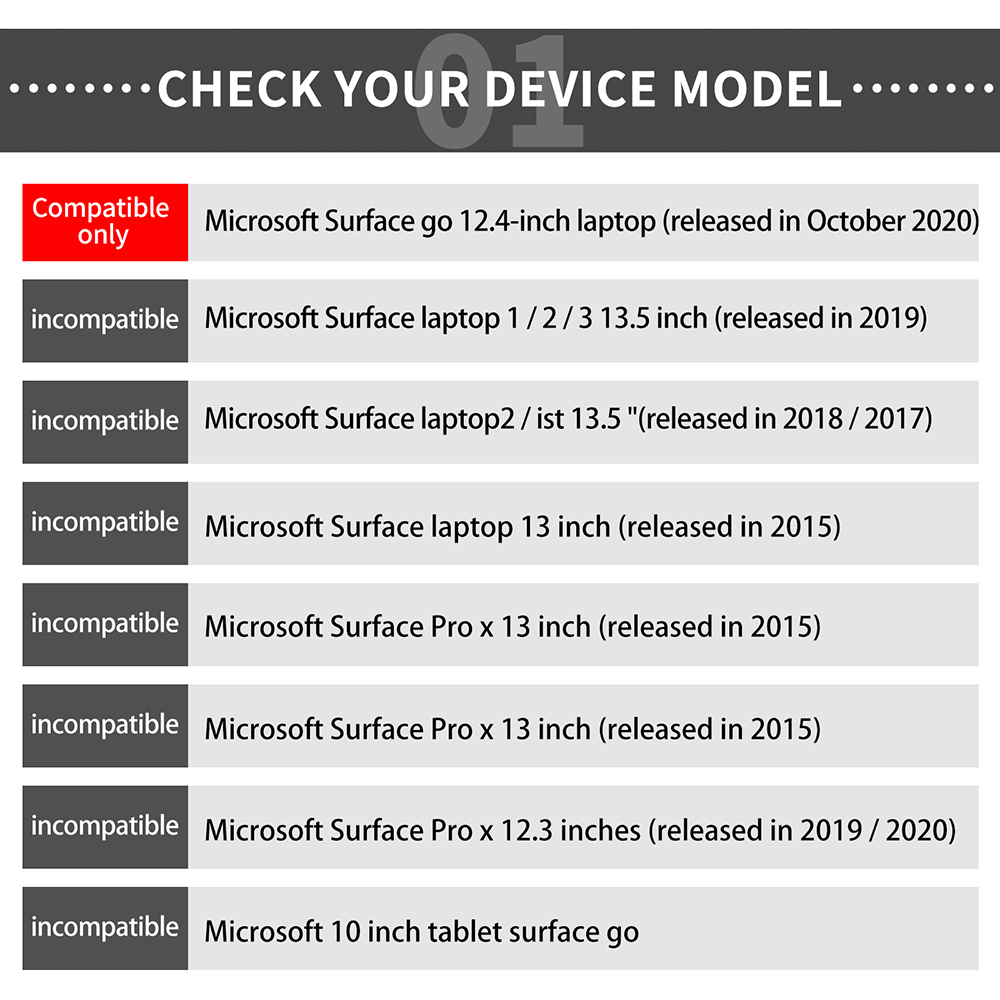 Stand Case Protective Two-piece PC+TPU Hybrid Cover for Surface Laptop Go - Grey-2