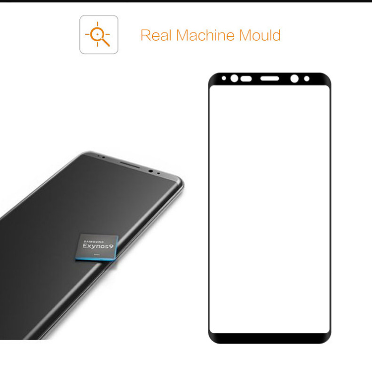 Mocolo Para Samsung Galaxy Note 8 Protector de Pantalla de Vidrio Templado de Cobertura Completa Curva 3D - Negro