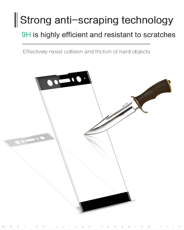 MoFi 3D Curvado Tamanho De Vidro Temperado De Tamanho De Vidro Para Sony Xperia XA2 Ultra - Preto