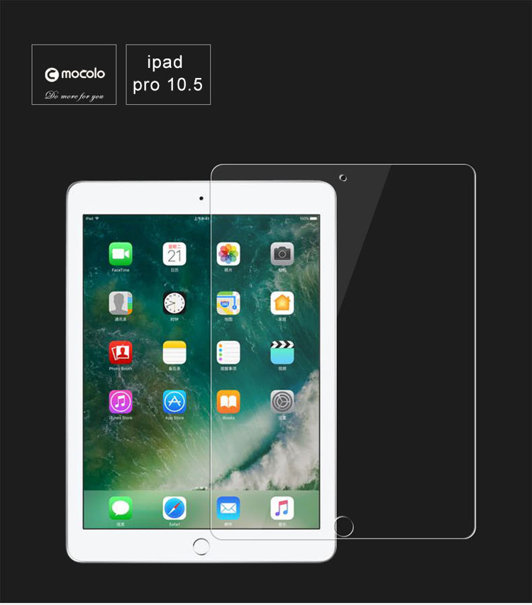 2017 MOCOLO Full Tempered Glass Screen Protector Film for iPad Pro 10.5-inch