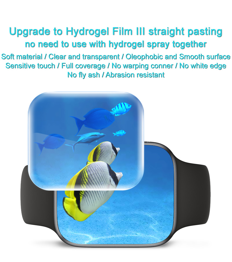 2 Teile / Satz Imak Hydrogel Film 3 Volle Abdeckung Soft Screen Guard Film Für Apple Watch Serie 4 44mm