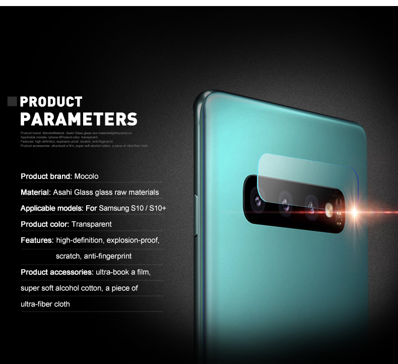 MOCOCOO Tempered Glass Back Camera Lens Protector Für Samsung Galaxy S10 Plus [ultra Clear]