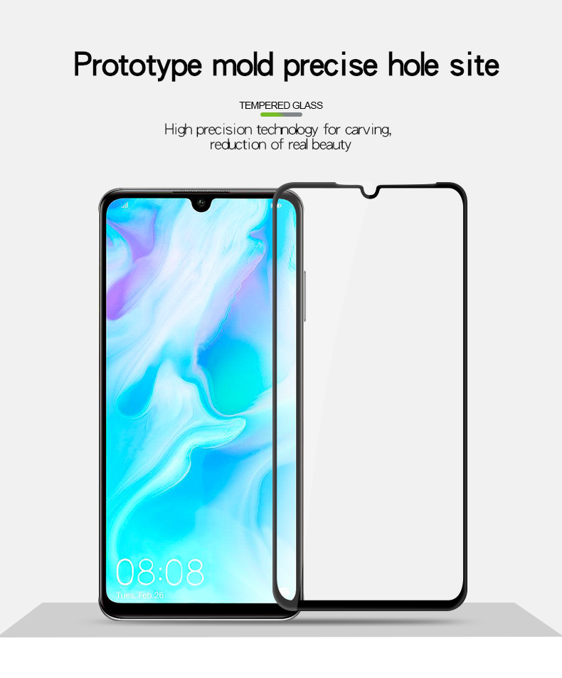 Film di Protezione a Schermo in Vetro a Grandezza Naturale Curvo MOFI Per Huawei P30 Lite/nova 4e/p30 Lite New Edition