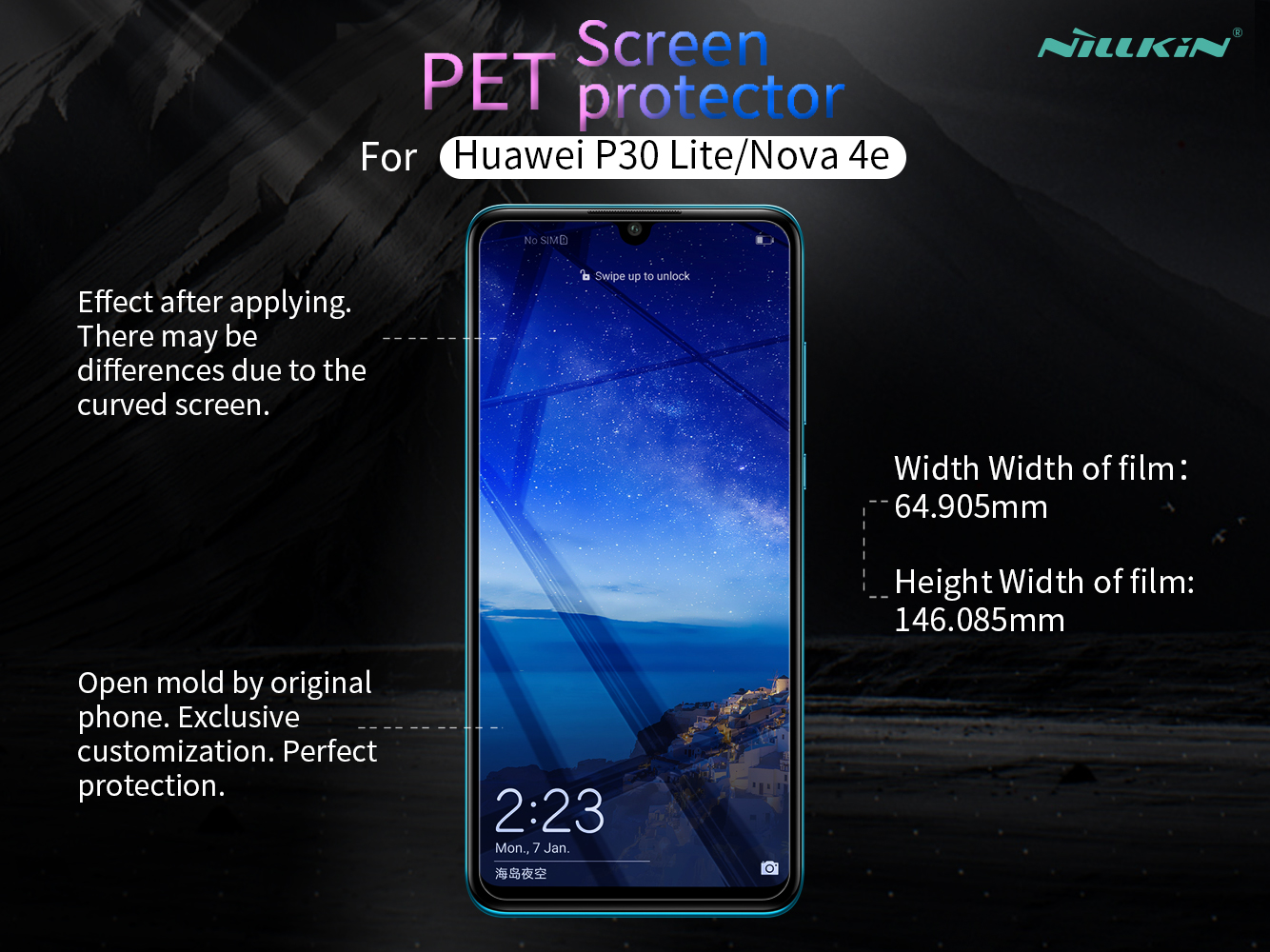 Nillkin Matte Anti-Scratch-Displayschutzfolie Für Huawei P30 Lite / Nova 4e