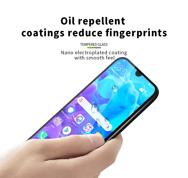 Protezione Schermo Full Coverage Di Vetro Temperato MOFI 2.5D Per Huawei Y5 (2019) / Onore 8s.