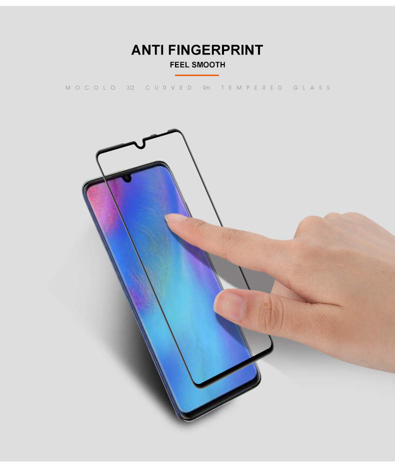 MOCOCOO Seidedrucken Vollkleber Gehärtetem Glas Vollbild-Beschützer Für Huawei P30 Lite / Nova 4E.