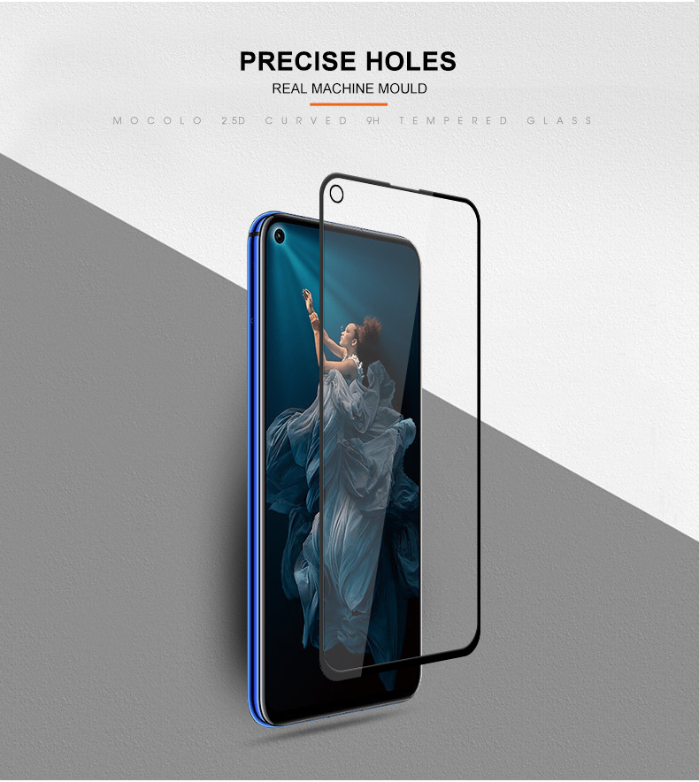 Mocolo em Tela Cheia hd Impressão de Seda Transparente Protetor de Vidro Temperado Anti-explosão Para a Huawei Honor 20 Pro (cola Completa)