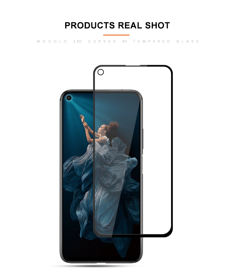 Mocolo Pantalla Completa HD Clear Silk Printing Anti-explosion Glass Glass Protector Para Huawei Honor 20 Pro (glue Completo)