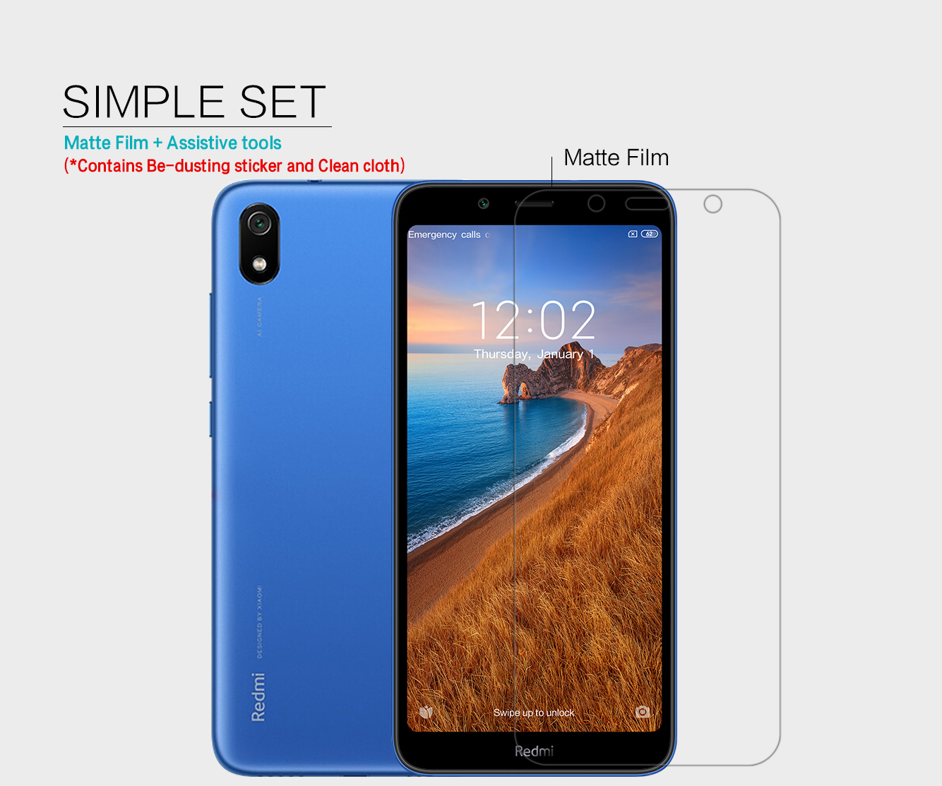 Pellicola Protezione Anti-scratch Antigraffio Nillkin Opaco Per Xiaomi Redmi 7A