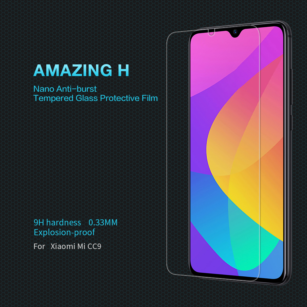 Nillkin Amazing H Anti-burst Temdered Glass Screen Protective Film Xiaomi Mi CC9 / Mi CC9 Meitu Edition/ Mi 9 Lite / Mi 9 Lite