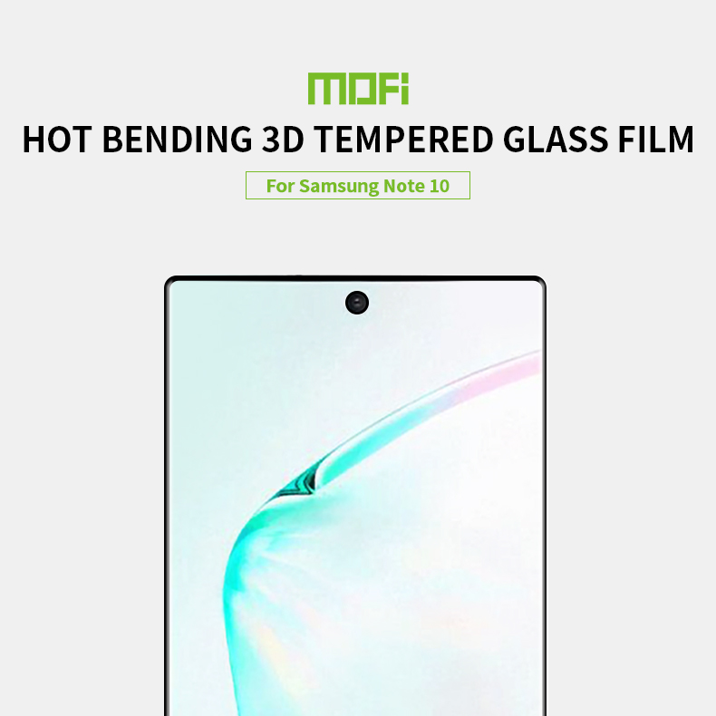 MOFI 3D Gebogene Vollständige Abdeckung Temperierter Glasschriftenfilm Für Samsung Galaxy Note 10/Note 10 5g