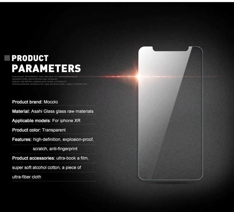 Mocolo Para Iphone 11 6.1 Pulgadas (2019) / XR Película de Protección Protector de Pantalla de Vidrio Templado XR (arco Edge)