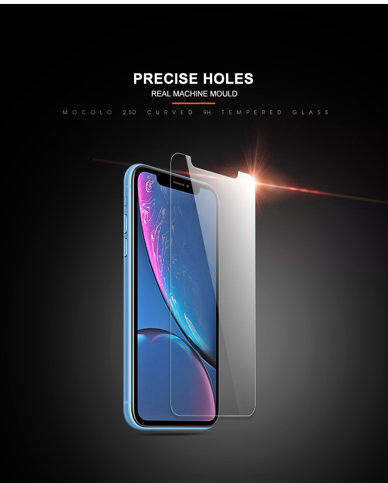 Mocolo Per Iphone 11 6,1 Pollici (2019) / XR Mobile Temped Glass Protector Guard Film (arc Edge)