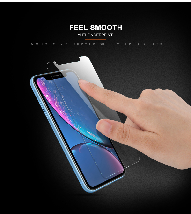 Mocolo Для Iphone 11 6,1 Дюйма (2019) / xr Mobile Tembered Glass Screction Protector Guard Film (Arc Edge)