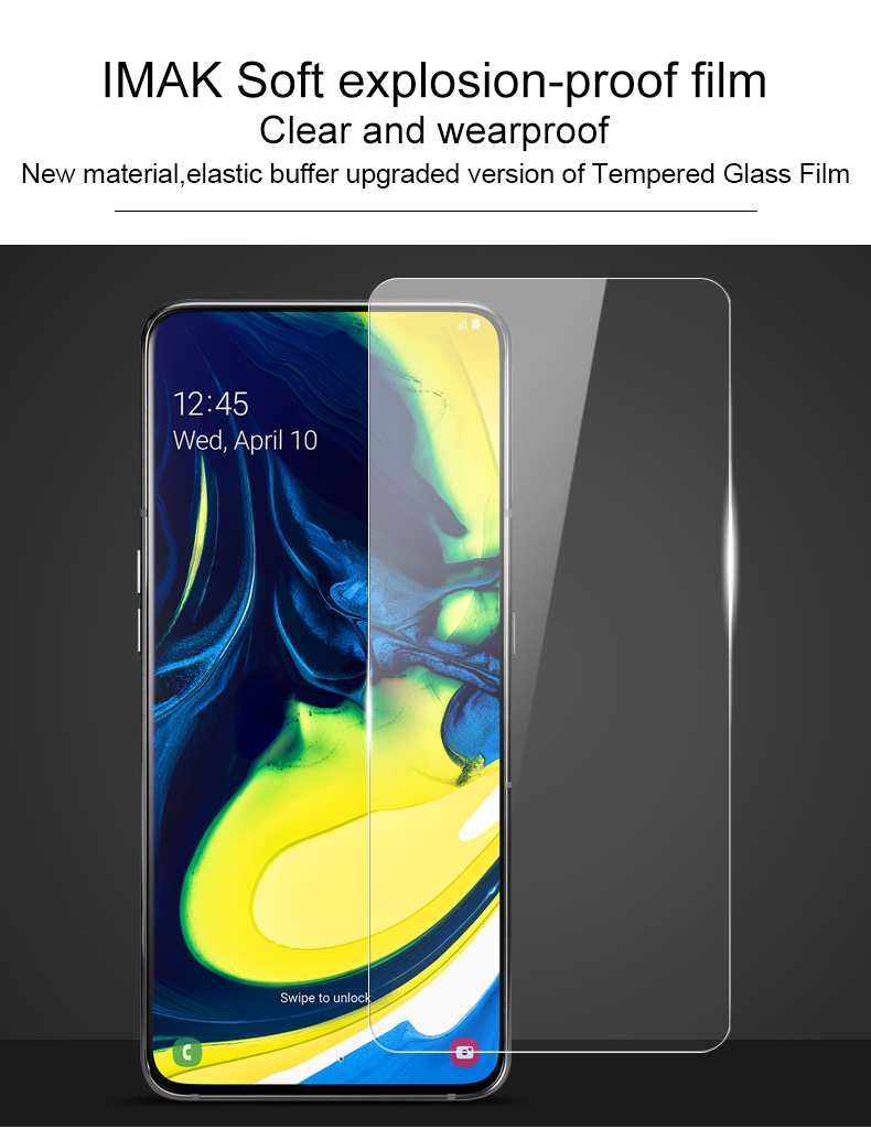 Imak Explosion-Proof Soft TPU Screen Protector Scield Filme Para Samsung Galaxy A90 / A80