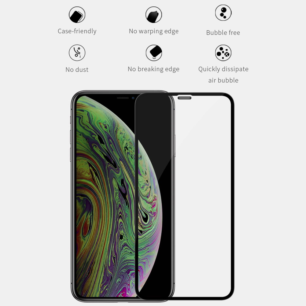 Nillkin XD CP+ Max Copertura a Schermo Intero Arc Edge Film di Vetro Temperato Anti-explosione Per Iphone 11 6,1 Pollici (2019)