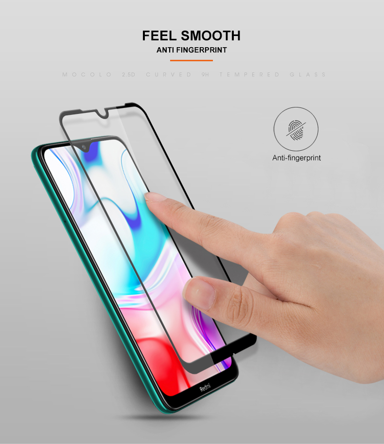 Mocolo Silk Cobertura Completa Cobertura HD Protector de Pantalla de Vidrio Templado Para Xiaomi Redmi 8a/redmi 8