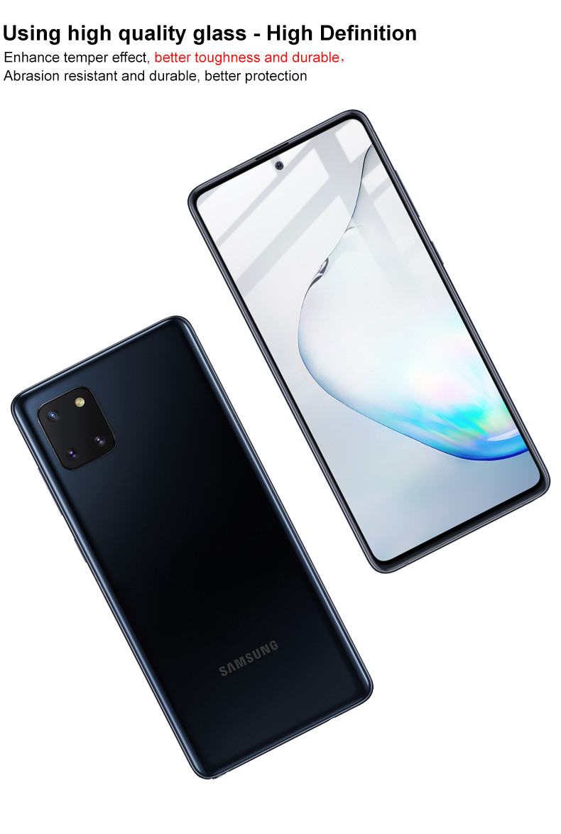 IMAK Pro + Tela Full Anti-explosão Filme De Protetor De Vidro Temperado Para Samsung Galaxy A81 / Note10 Lite / M60