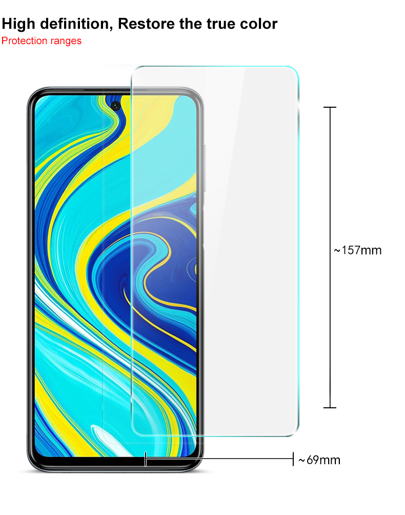 IMAK H ANTI-EXPLOSION Verre Trempé Screen Screen Shield Pour Xiaomi Redmi Note 9S / Note 9 PRO / NOTE 9 PRO Max