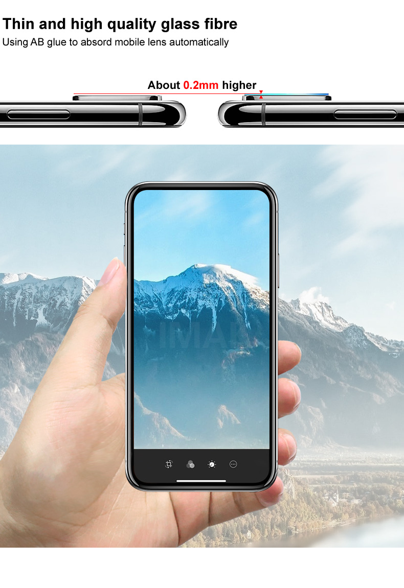 IMAK 2pcs/pack HD Glass Clear Camera Protector Per Huawei P30 Lite / Nova 4e