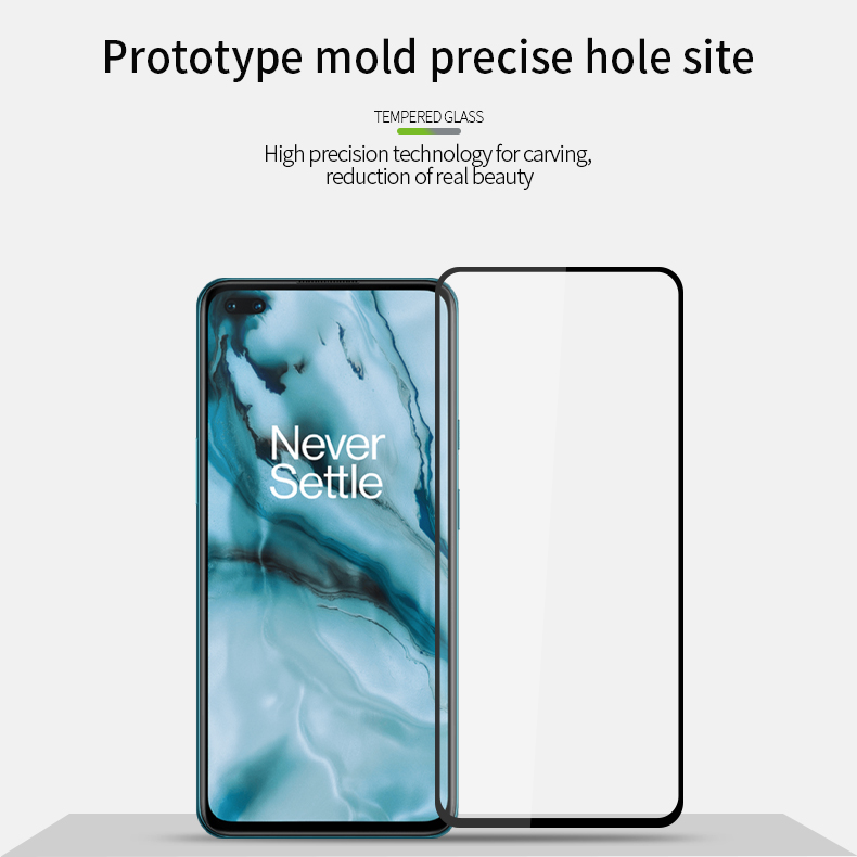 Pinwuyo 3D Curvo Anti-esplosione Anti-impronta Protezione Anti-impronta In Vetro Temperato Per OnePlus Nord