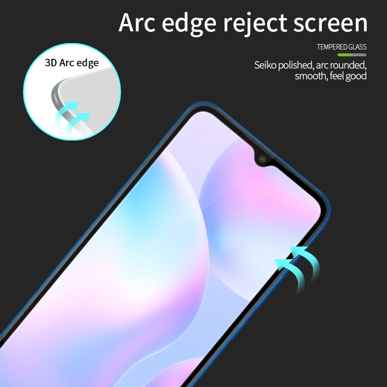 MOFI 3D Curved Anti-explosão Tempo de Vidro da Tela de Vidro Filme Para Xiaomi Redmi 9a/redmi 9c