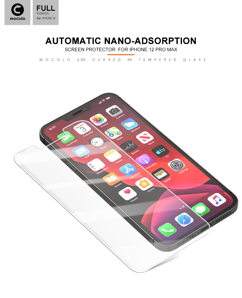 Pellicola Proteggi Schermo In Vetro Temperato HD Transparent MOCOLO Per IPhone 12 Pro Max 6.7 Pollici