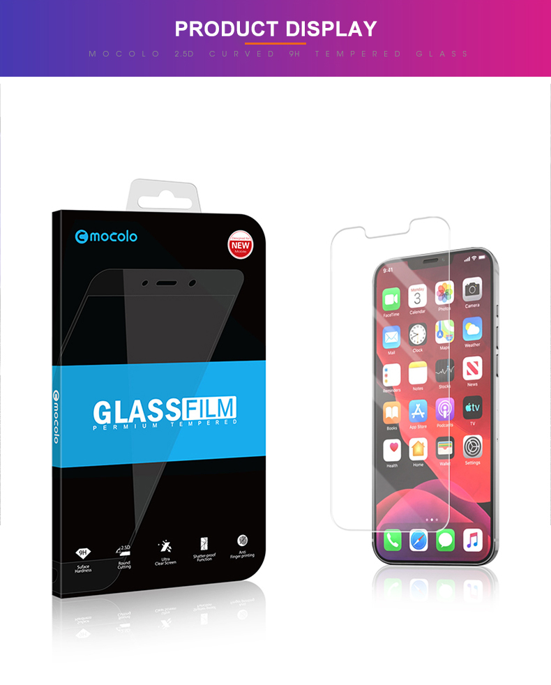 Mocolo Transparent Hd Gehärteter Glasschirmschutzfolie Film Für Iphone 12 Pro Max. 6,7 Zoll