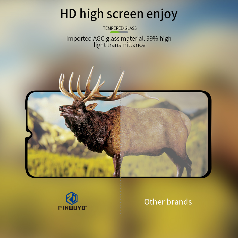 Pinwuyo Película de Pantalla Completa de Vidrio Con Vidrio Templado a Prueba de Inyectamiento 3D (pegamento Completo) Para Xiaomi Redmi 9a/9c/redmi 9C NFC