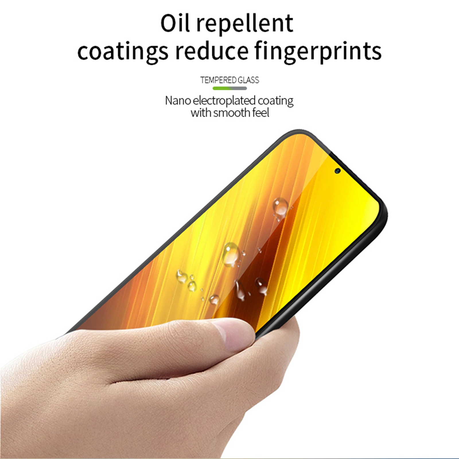 Mofi 3D Curved Glass Temperato Pellicola Protettiva A Schermo Intero (Colla Intera) Per Xiaomi Poco X3 / X3 NFC