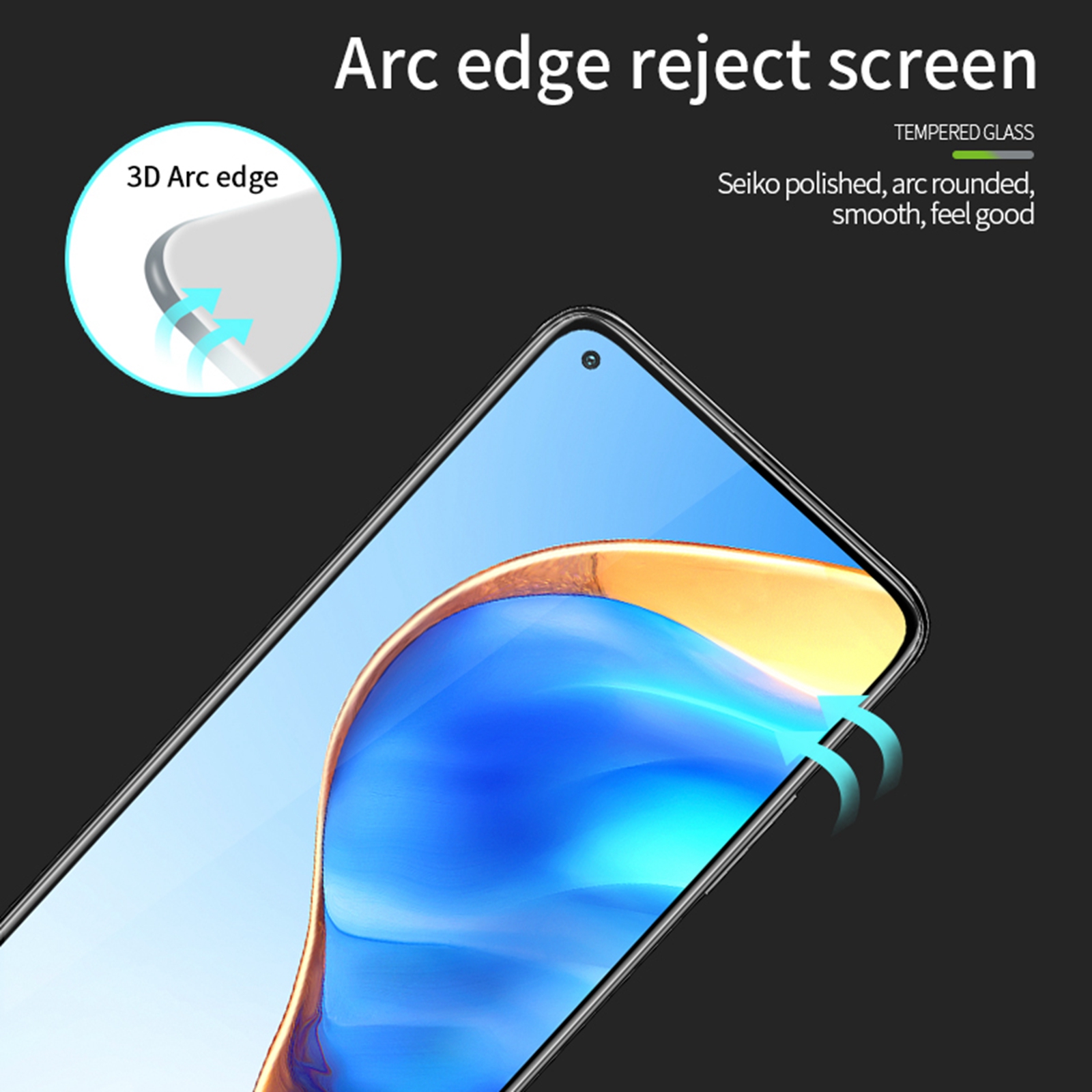 Mofi 3D Curved Glass Temperato Pellicola Di Protezione A Schermo Intero (Colla Intera) Per Xiaomi Mi 10t Pro 5G / 10T 5G