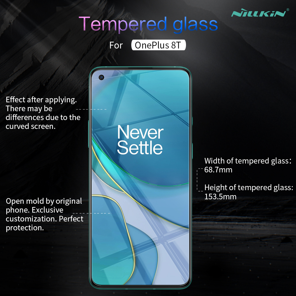 Nillkin Amazing H + Pro 0.2mm Ultra-mince Durée De La Dureté 9D TRÈS TRÈS-EXPLOSION Glass Screen Screen Protector Pour Oneplus 8T