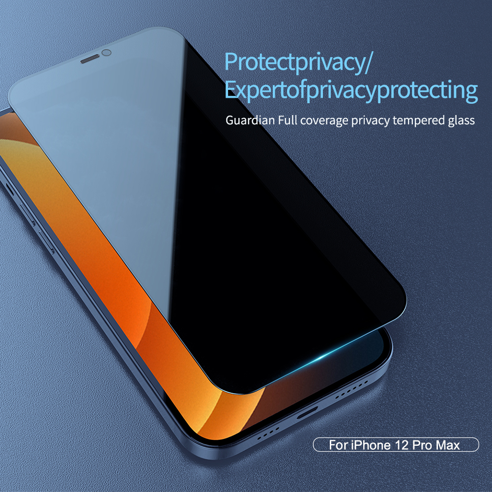 Protector De Pantalla De Revestimiento Completo De Vidrio Templado De Nillkin Para IPhone 12 Pro Max Anti-Spy Film