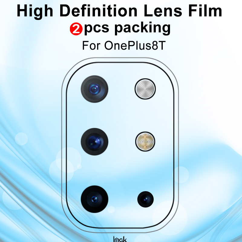 IMAK 2Pcs/Pack High Definition Glass Camera Lens Protector for OnePlus 8T-14
