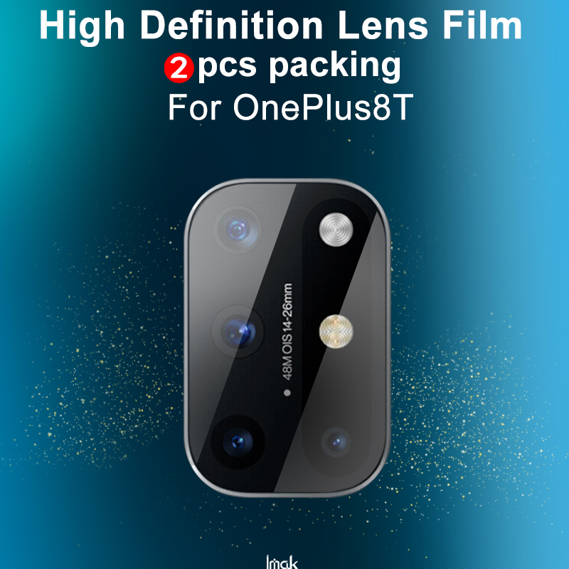 IMAK 2Pcs/Pack High Definition Glass Camera Lens Protector for OnePlus 8T-16