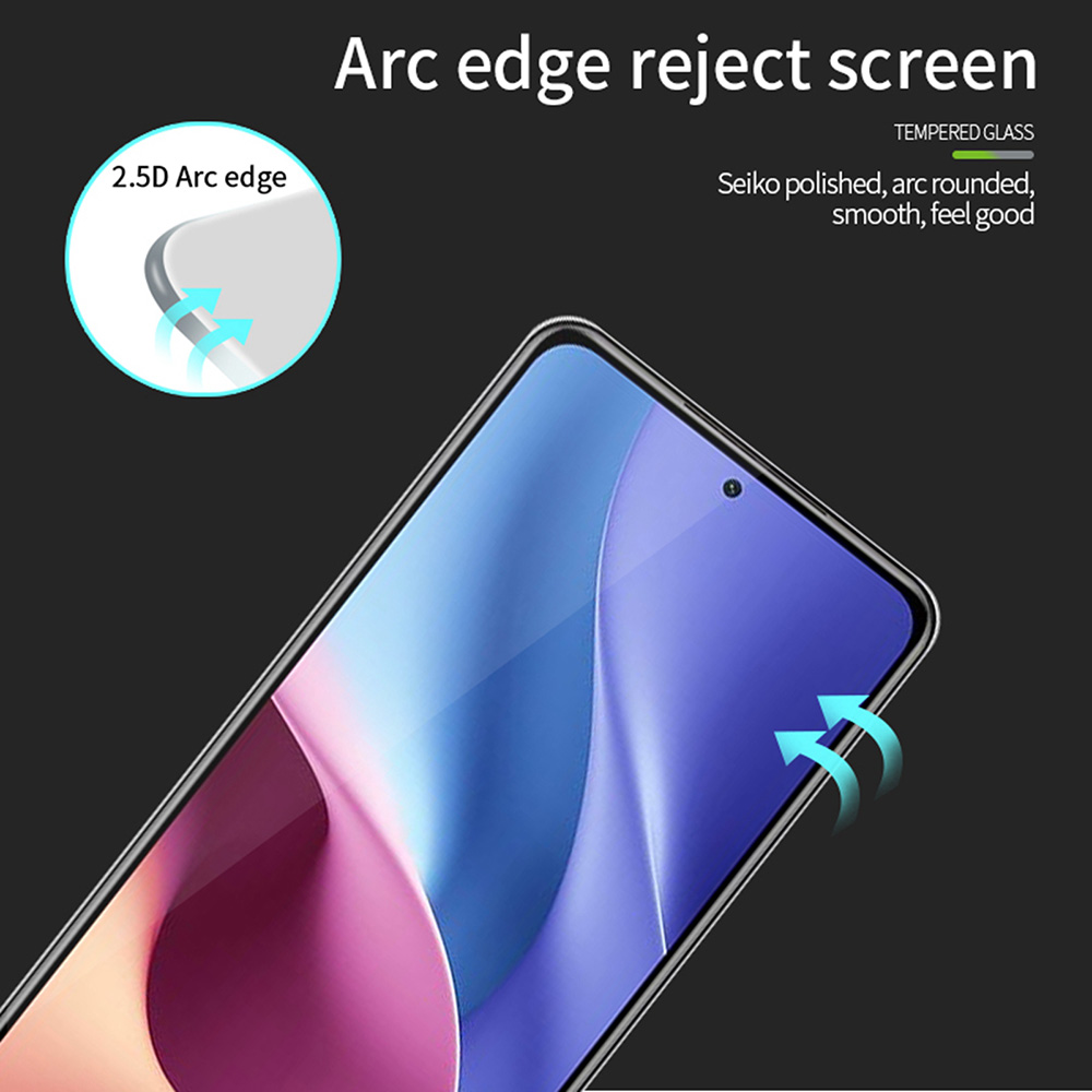 Mofi Anti-burst Complete Covering Temdered Glass Protector Protector Full Glue Film Для Xiaomi Redmi K40 / Xiaomi Redmi K40 Pro [глобальная Версия]