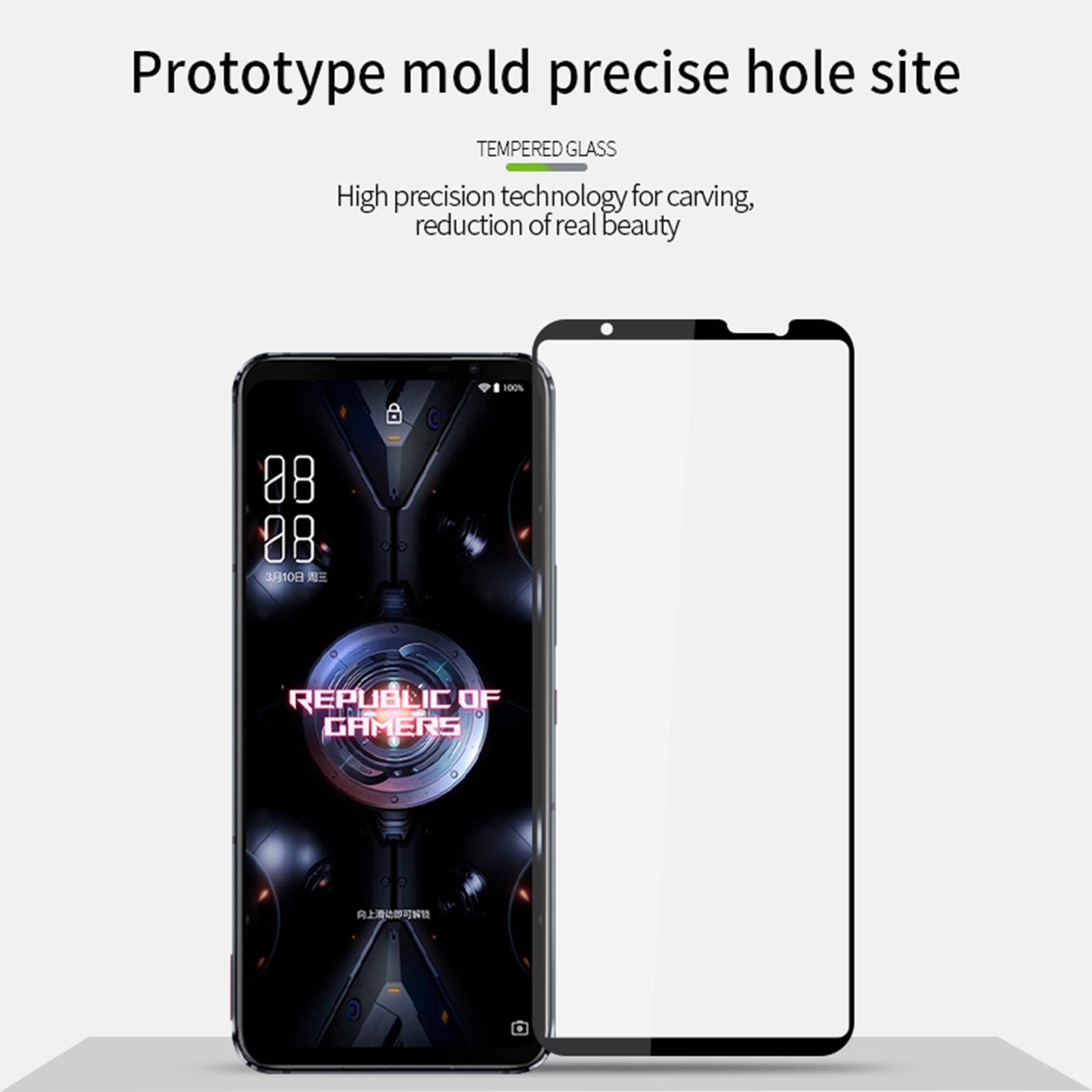 Pinwuyo Anti-Explosion Anti-Fingerprint Temperiertes Glas Vollbild Vollkleber Film Für Asus Rog Telefon 5