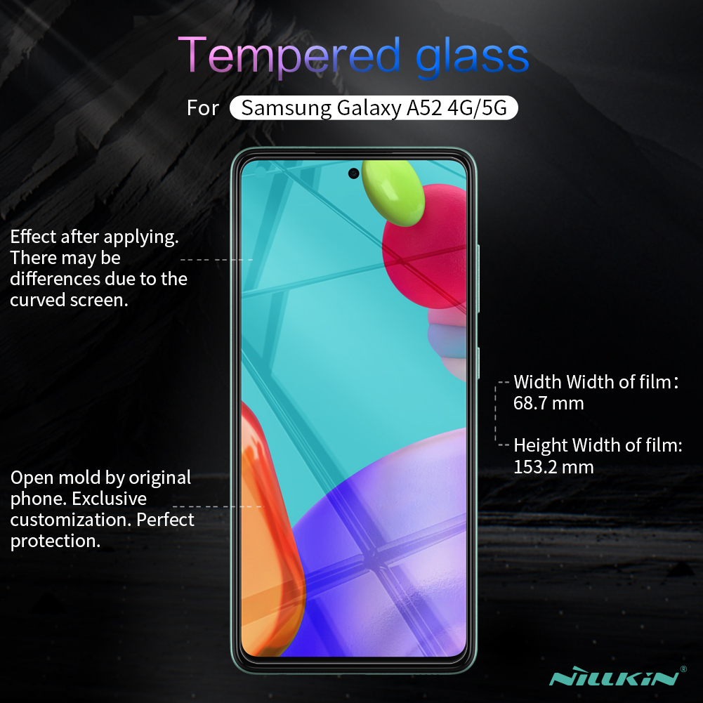 Nillkin Amazing H+pro AGC Película de Vidrio Templado Para Samsung Galaxy A52 4G/5G / A52s 5G, Protector de Pantalla Anti-explosión Ultra Claro 9H