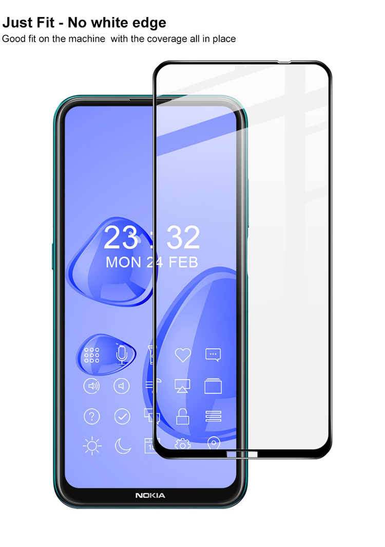 IMAK Pro+ Series Full Glue HD Complete Covering Tempered Glass Screen Film for Nokia X10/ X20-2
