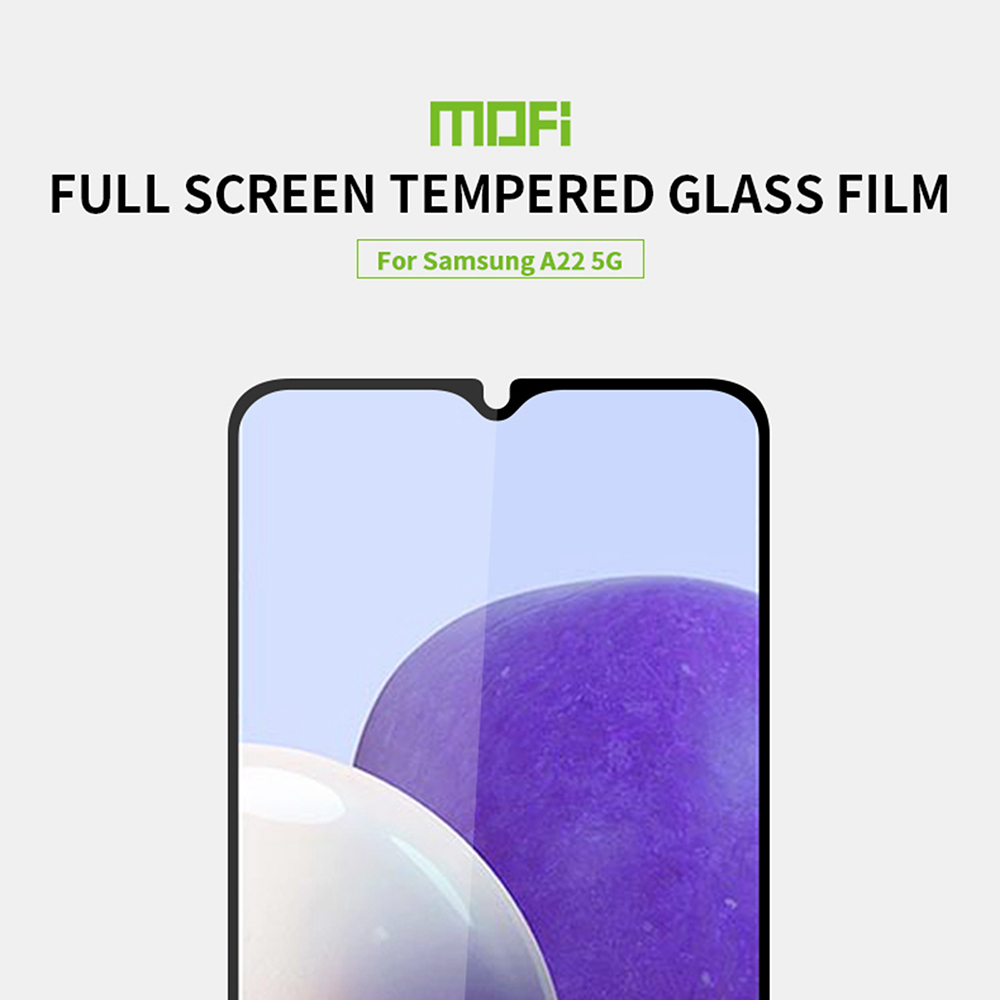 Copertura a Schermo Intero MOFI Film Completo Per la Protezione Dello Schermo di Vetro a Schermo Completa [versione Internazionale] Per Samsung Galaxy A22 5G (versione Ue)