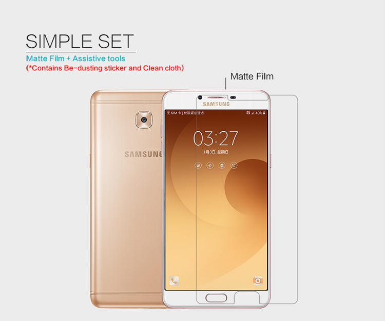 NILLKIN for Samsung Galaxy C9 Pro Matte Anti-scratch LCD Screen Guard Film - Transparent-5