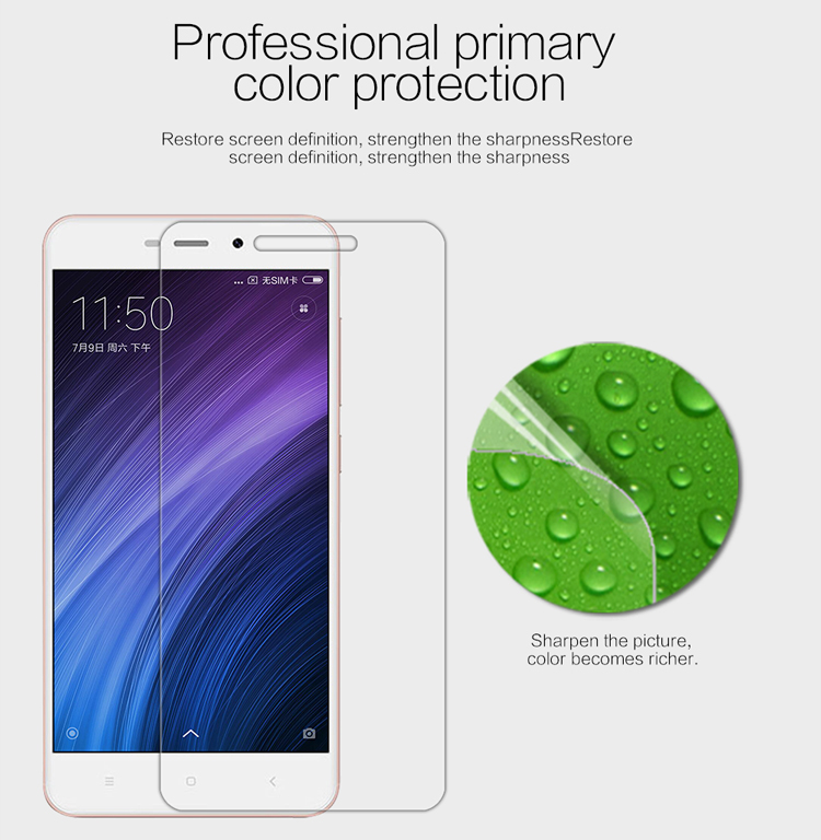 NILLKIN for Xiaomi Redmi 4a Anti-fingerprint Crystal Clear Screen Film Protector-2