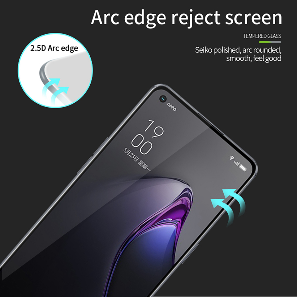 Pinwuyo JK Temdered Glass Film Series-2 Для Oppo Reno8 Pro 5G (глобальная Версия) / Reno8 Pro 5G Anti-explosion Full Lopage HD Clear Screen Protector