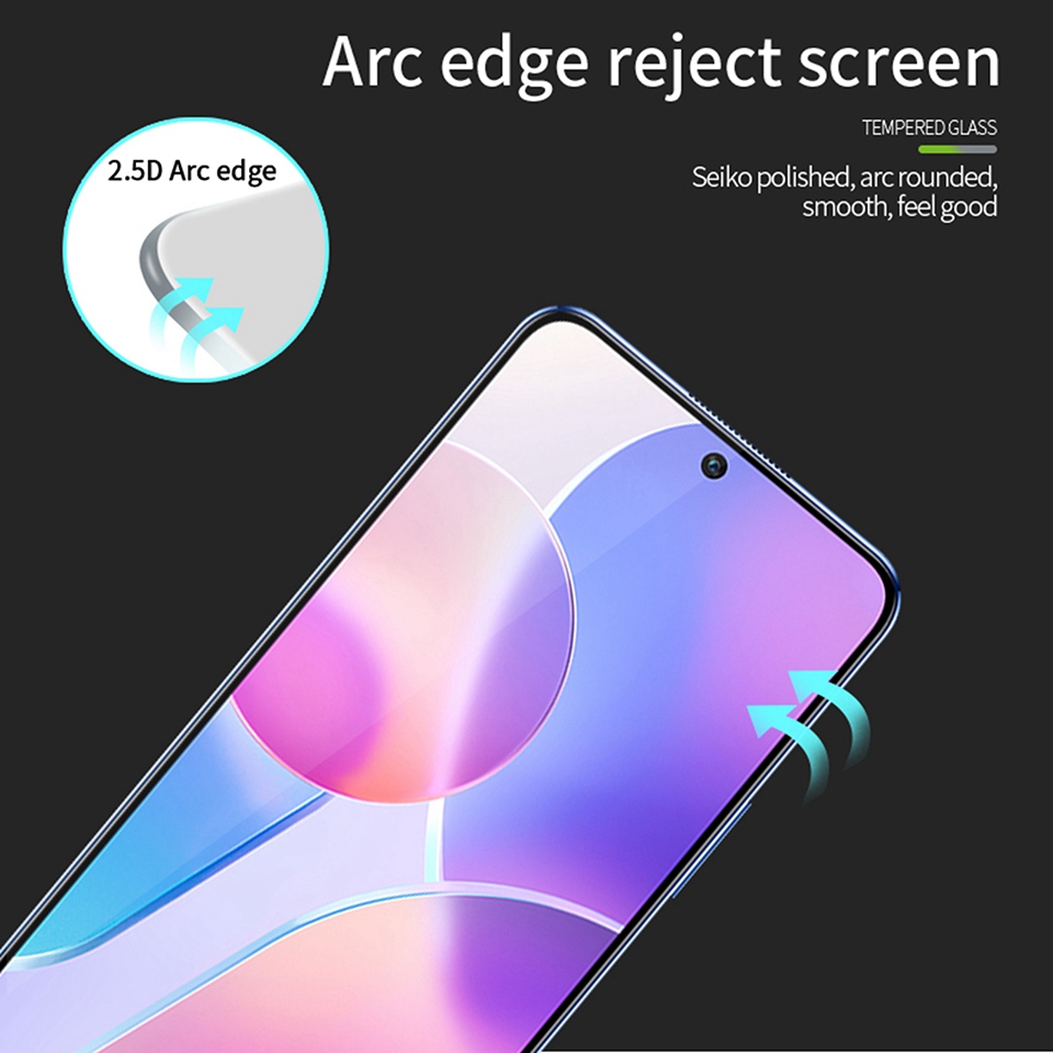 Pinwuyo JK Tempered Glass Film Series-2 Para Honor X30i Glue Full Glue Protector de Pantalla a Prueba de Destrozado Cobertura Completa Vidrículas Temperadas Película