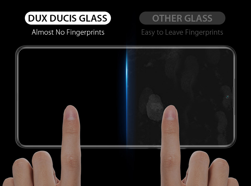 DUX DUCIS for Xiaomi Poco F4 5G / Redmi K40S 5G Anti-fingerprint Medium Alumina Tempered Glass Screen Protector Full Glue 0.33mm Anti-explosion Complete Covering 9D Film-6