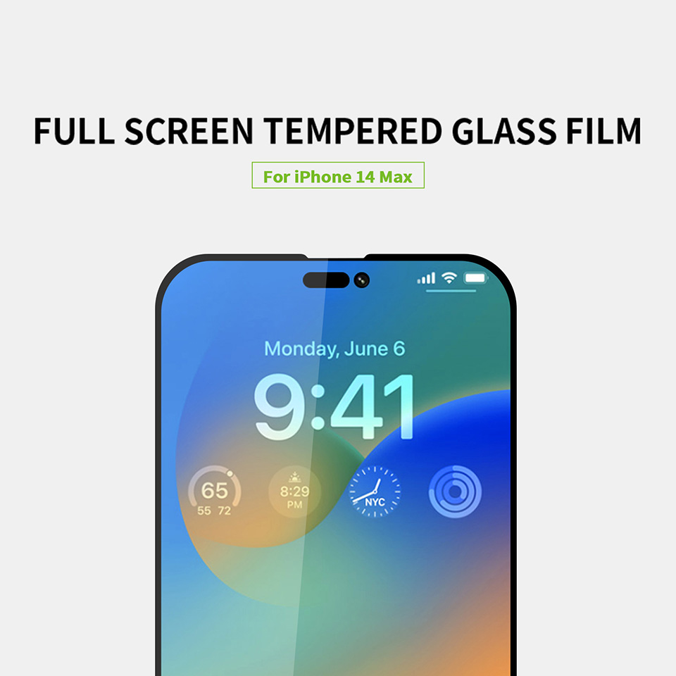 MOFI JK Tempered Glass Film Series-1 Para Iphone 14 Max 6.7 Pulgadas Cobertura Completa HD Clear Full Glue 9H Pantalla de Pantalla Anti-wear Protector