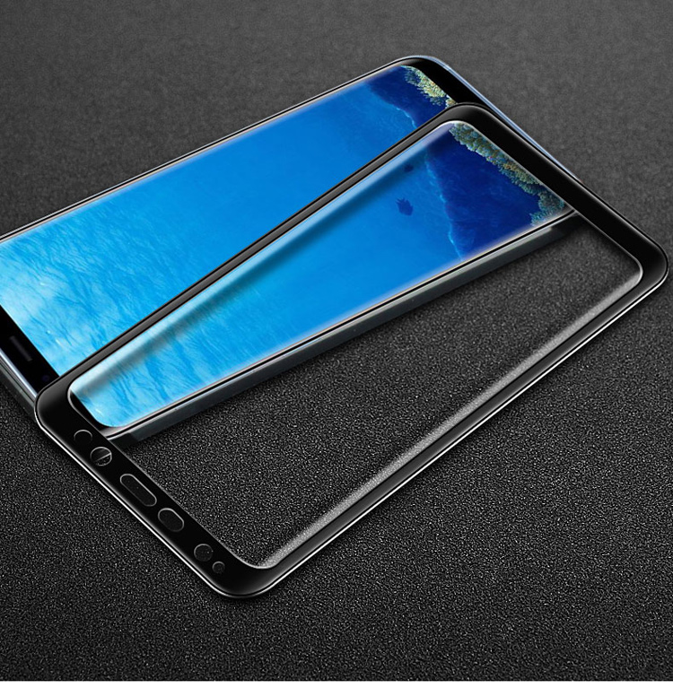 IMAK 3D Curved Coberting Combate Protetor de Proteção de Tela de Vidro Temperado Para Samsung Galaxy S8 SM-G950 - Preto