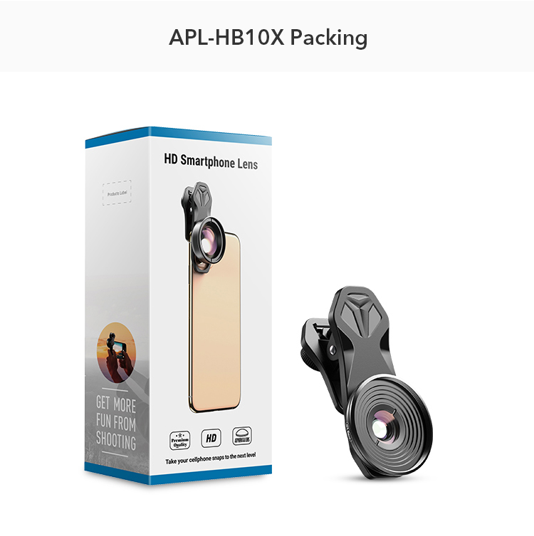 APEXEL APL-HB10X HD Optic Optic Phone Lens 10x Macro Lens